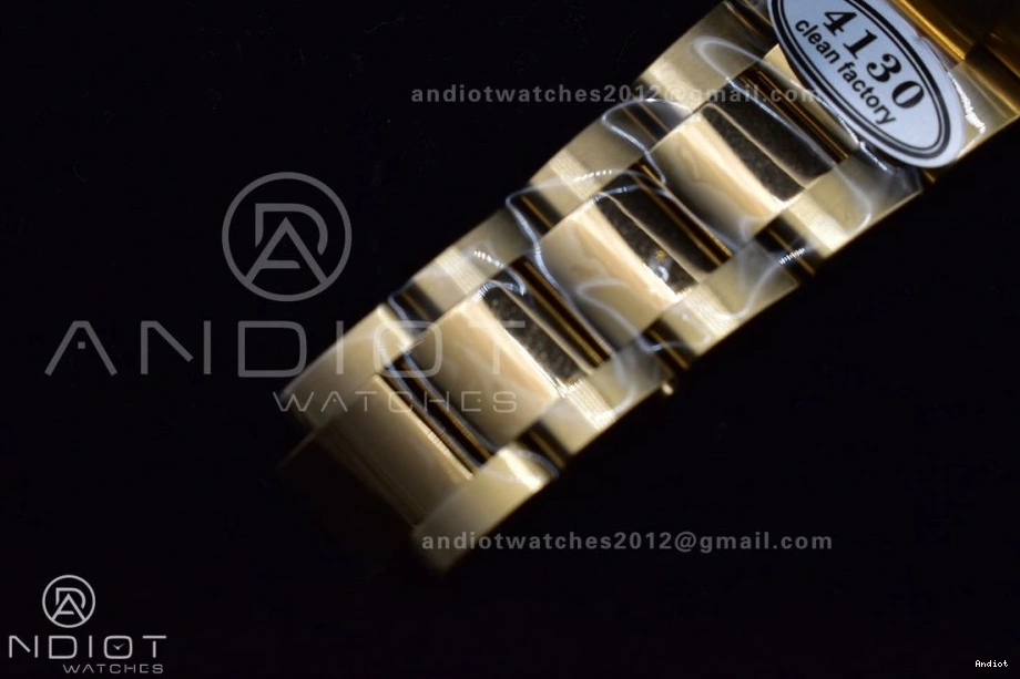 Best 1:1 Black Markers Clean 116505 Bracelet Daytona Edition V2 YG Dial SA4130 on YG 0212